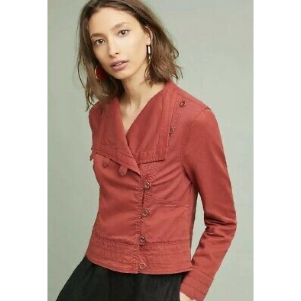 Anthropologie Marrakech Henna Moto Jacket